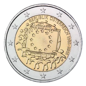 €C# 200 欧盟旗帜确立30年 (欧元区国家联合发行)