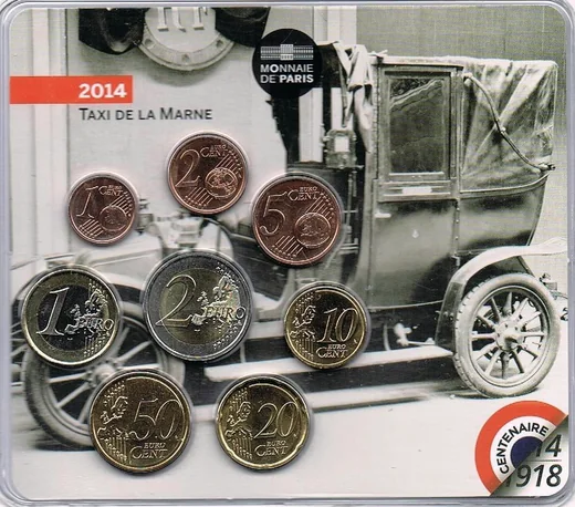 set B · 2014.5 · 一战百年 ——马恩河上的出租车 · 发行量 1,000