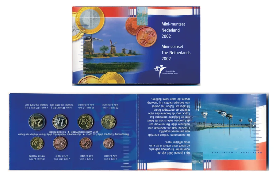 迷你硬币套装(Mini Coin set) · 2002 年发行的欧元迷你套装
